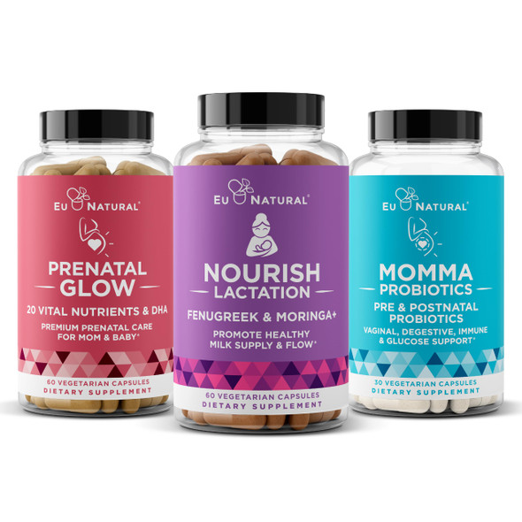Eu Natural Natural Postnatal Bundle Nourish Momma Glow For Nursing Digestion Healthy Baby And Mom