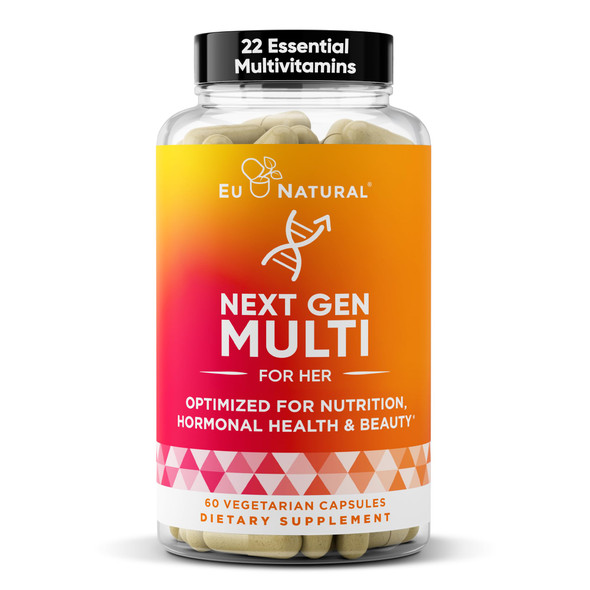 Eu Natural Multivitamin For Women 22 Vitamins With Iron & Dha 60 Veg Capsules