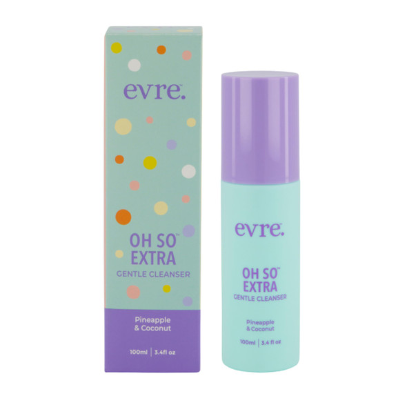 Evre Oh So Extra Pineapple & Coconut Teen Face Wash Gentle Cream Face Cleanser Cleanses & Hydrates 100% Natural CrueltyFree & PalmFree Great For Sensitive Skin 3.4 Fl Oz