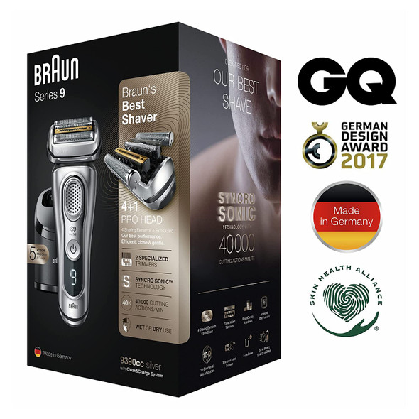 Braun Series 9 9360cc Wet & Dry Electric Shaver with Clean