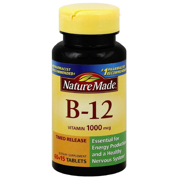 Nature Made Vitamin B-12 Timed Release Tablets, 1000 Mcg 75 Ea