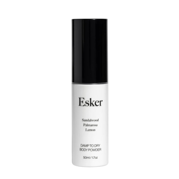 Esker Damp To Dry Body Powder Talc Deodorant Powder 4Oz