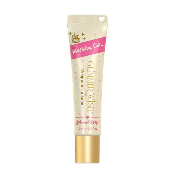 Glimmer Whip Hydrating Lip Balm Whipped Lip Butter Treatment With Organic Nourishing Oils And Butters Vegan And Cruelty Lip Moisturizer For Soft Lips (Birthday Cake)