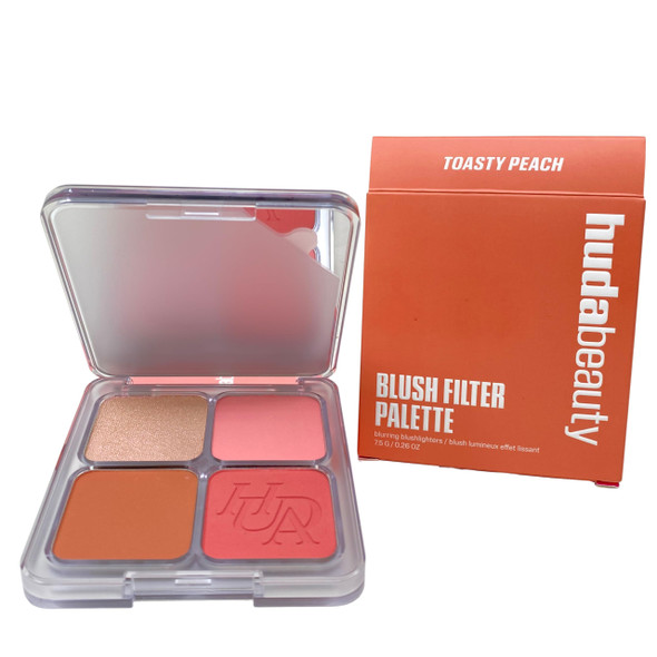 Huda Beauty Blush Filter Blurring Blushlighters Palette Toasty Peach 7.5 G / 0.26 Oz. Limited Edition.