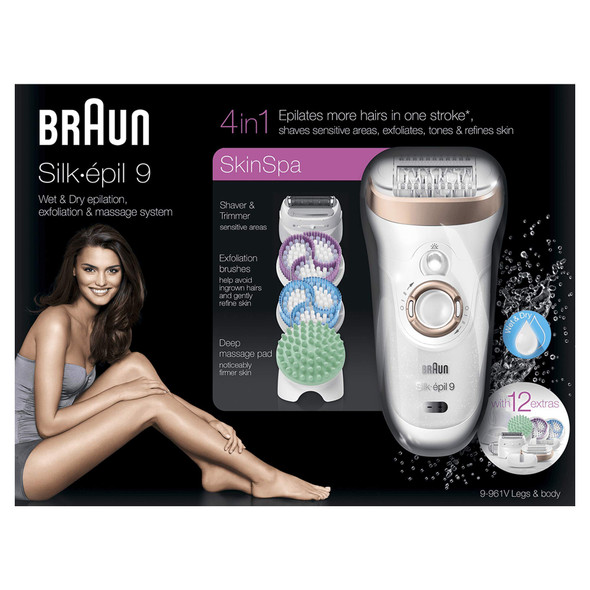 Braun - Electric Hair Remover Braun 222641 Wet&Dry White Bronze