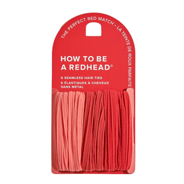 How To Be A Redhead Hair Ties 6 Pack Smooth Snagless Hair Elastics For Ponytails Braids Buns In Natural Red Shades