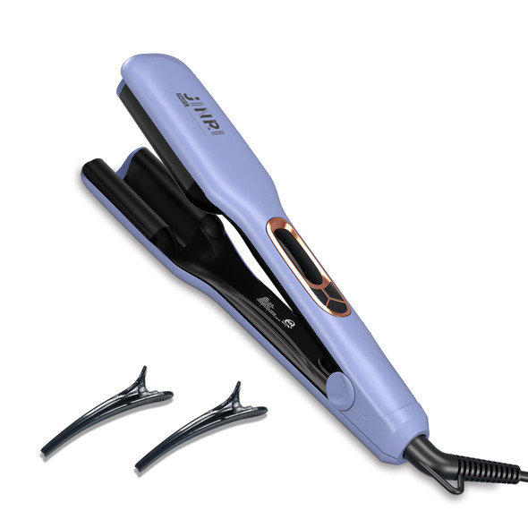 Jinri Hair Brush Hair Iron PumpedUp Volume Adjustable Temp 360 Tail Rotation Lasting Volume For Short Or Thin Hair Dual Voltage (100240V) Volumizing Hair Iron Blue 1.32 Inch