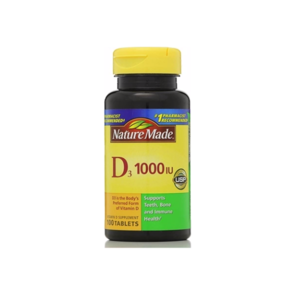 Nature Made Vitamin D3 1000 IU Tablets 100 ea