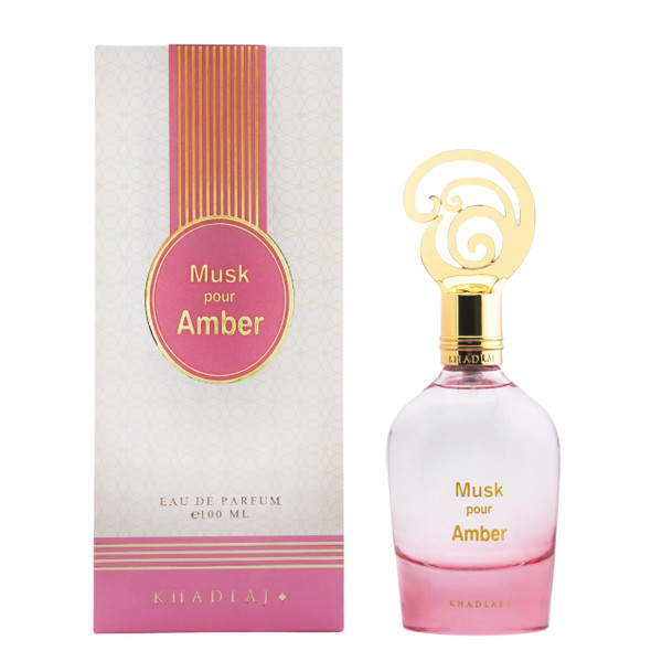 Khadlaj Musk Pour Amber Eau De Parfum Spray For Women 3.4 Ounce