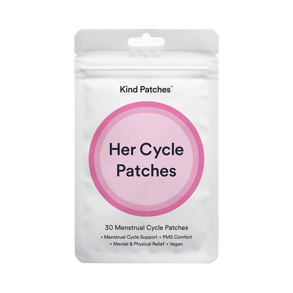 Kind Patches Her Cycle Patches With Chasteberry Artichoke Dong Quai Ginger Extract Turmeric And Ashwagandha Vegan 30 Count