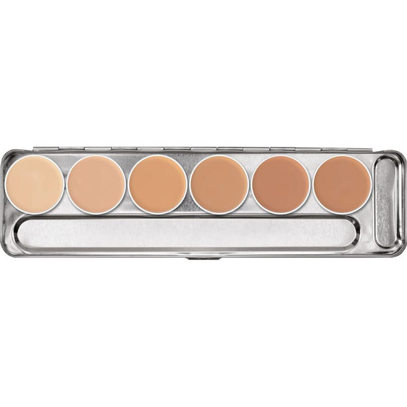 Kryolan Derma Color Camouflage Creme 6 Shades Colors Makeup Palette #71007 Color D1D6W