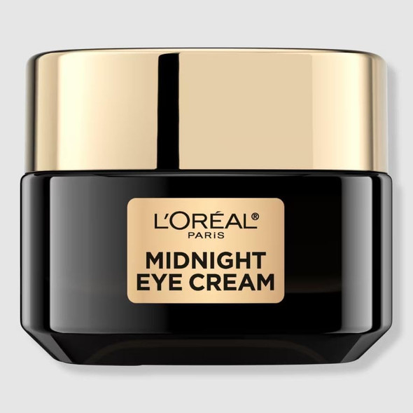 LOreal Paris Age Perfect Cell Renewal Midnight Eye Cream AntiAging Dark Circle Reduction Wrinkle Reduction Unscented Cream Lightweight Moisturizing Contains Vitamin E 0.5 Fl Oz