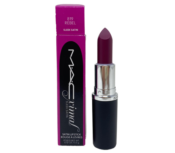 Mac Cosmetics M.A.Cximal Sleek Satin Lipstick 819 Rebel (Midtonal Cream Plum) 0.12 Oz / 3.5G