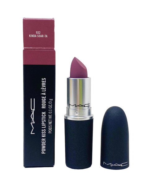 Mac Cosmetics Powder Kiss Lipstick 932 Kinda SoarTa (MidTone Cool Mauve).10 Oz / 3G