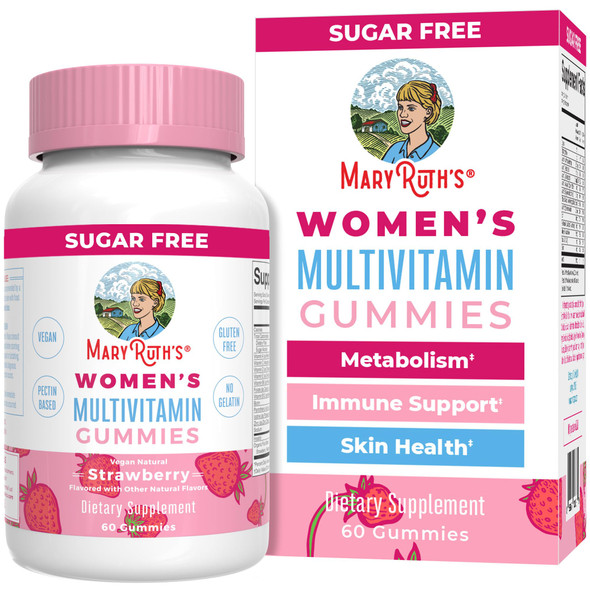 MaryruthS Maryruth Organics WomenS Immune Support Multivitamin Gummies Ages 14+ Skin Health Gummy Vitamins For Women SugarFree Vegan NonGmo 60 Count