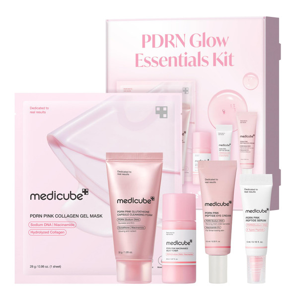 Medicube Pdrn Glow Essentials Kit Mini Skincare Travel Set 5Step Routine