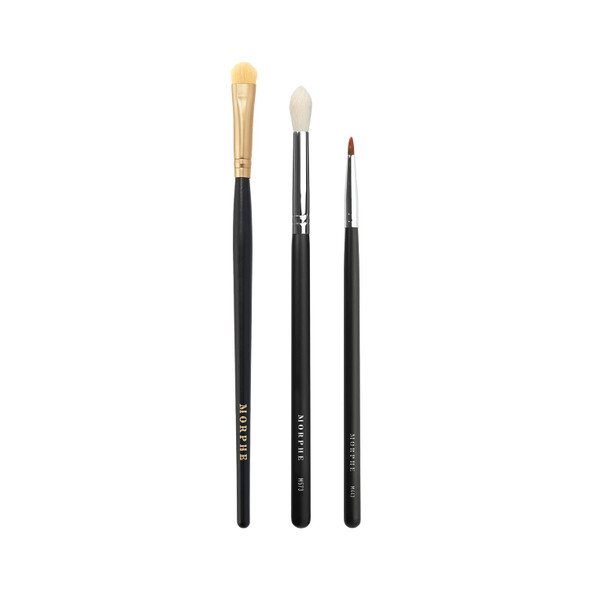 Morphe Precision Liner Makeup Brush Trio Eyeshadow Brush Set For Blending Precision And Definition Includes M573 M443 M210 For Cream Or Powder Eyeshadow And Eyeliner (3 Count)