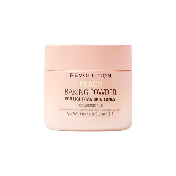 Makeup Revolution Loose Baking Powder Make Up Setting Powder Long Lasting Coverage Reduces Shine For Medium To Dark Skin Tones Peach 32G
