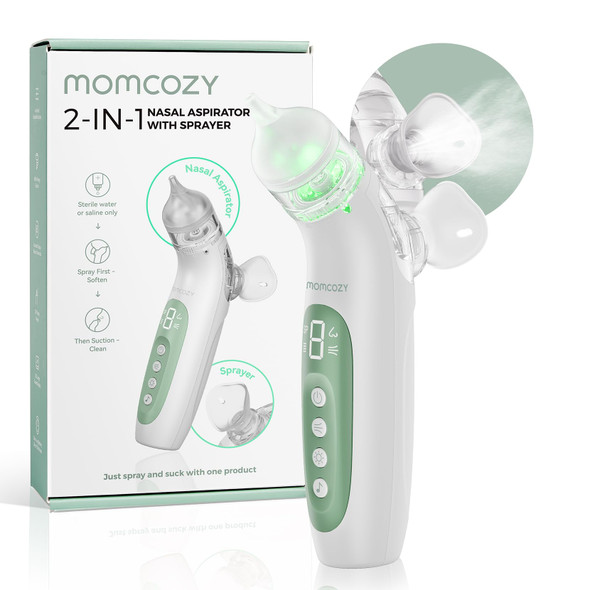Momcozy Breezyclear 2In1 Electric Nasal Aspirator For Baby With Spray