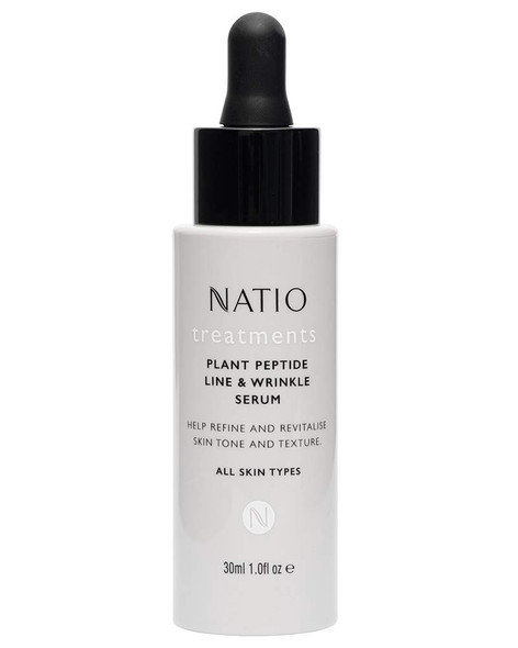 Natio Plant Peptide Line And Wrinkle Serum Anti Aging Serum Rejuvenating Face Serum Daily Serum For Face To Revitalize Skin Texture 1 Oz