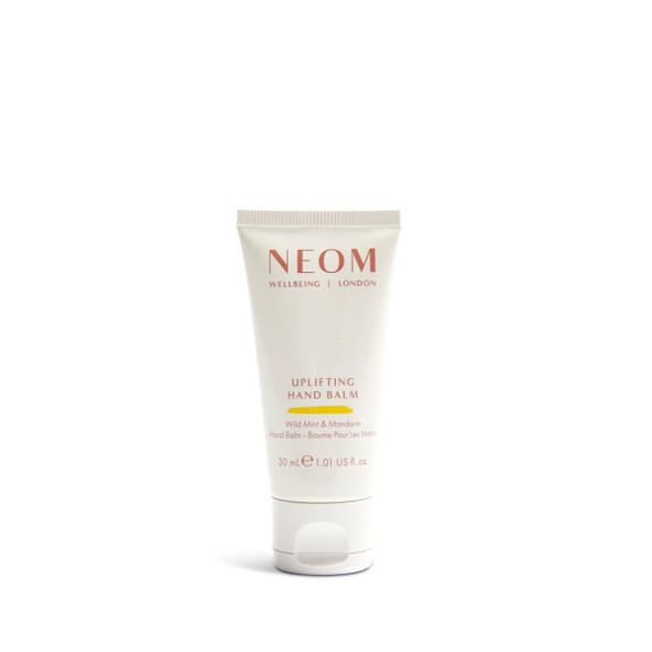 Neom Uplifting Hand Balm I Wild Mint & Mandarin I 4 Other Essential Oils I 100% Natural Fragrances I Cocoa And Shea Butter I Nourishing And Softening I Lift Your Mood 30Ml