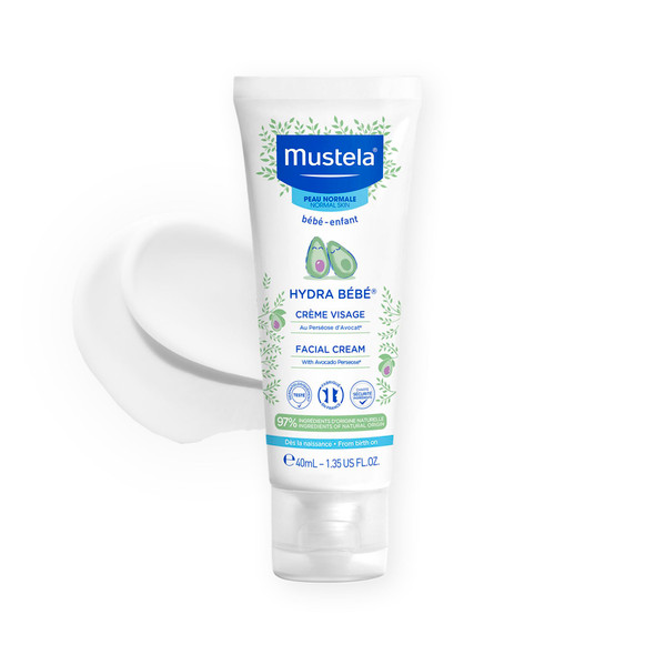 Mustela Hydra Bebe Face Cream aaSa Daily Baby Moisturizer With Natural Avocado Jojoba Oil & Shea Butter 1.35 Fl. Oz. Packaging May Vary