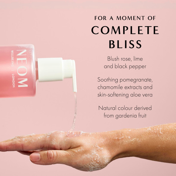 Neom Complete Bliss Hand Wash Refill I Infused With Soothing Pomegranate Chamomile Extracts And SkinSoftening Aloe Vera I 100% Natural Fragrances And 100% Recyclable Pouch 600Ml