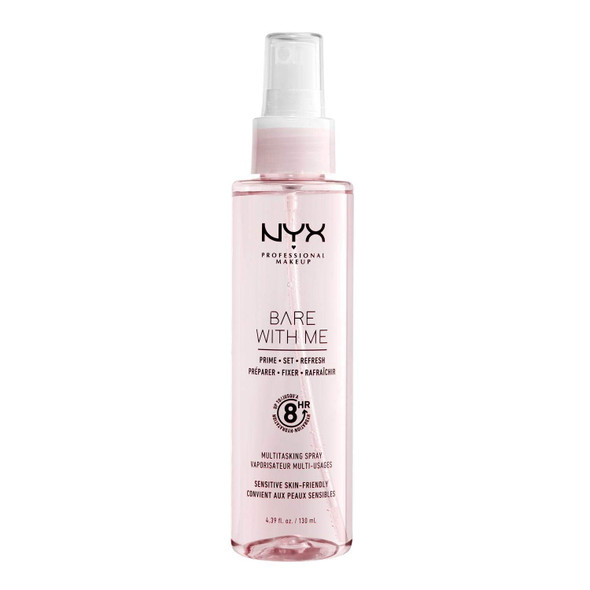 Nyx Professional Makeup Bare With Me Multitasking Face Primer & Makeup Setting Spray Hydrating Face Mist For Up To 8Hr Wear LongLasting Vegan Formula
