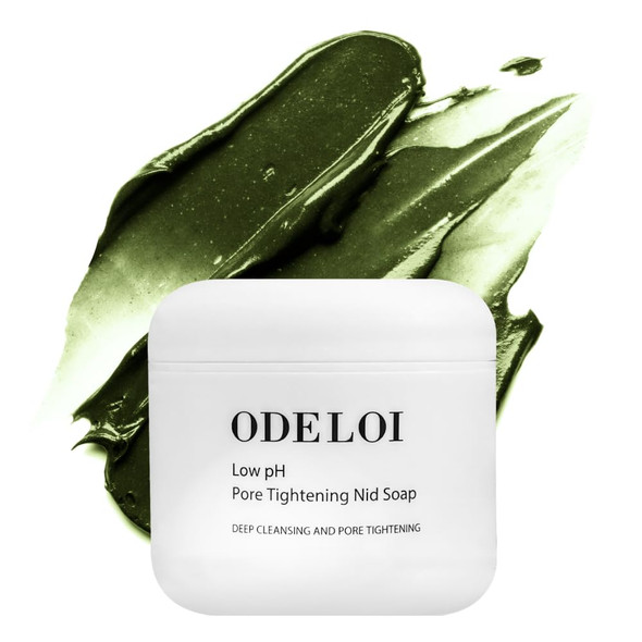 Odeloi Korean Mugwort Facial Cleanser Low Ph Pore Cleansing Paste & Face Wash With Green Tea & Tea Tree Daily Deep Cleanser For Oily & Sensitive Skin 4.23 Oz (120G)