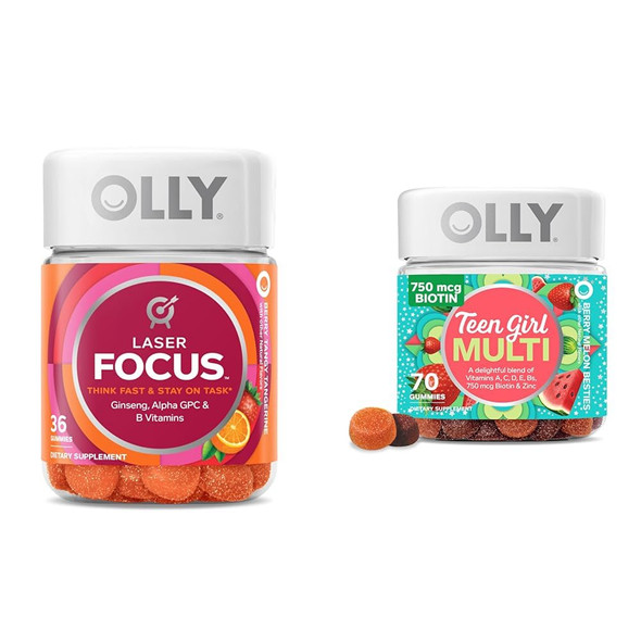 Olly Laser Focus Gummy And Teen Girl Multi 70 Count Berry Melon 36 Count