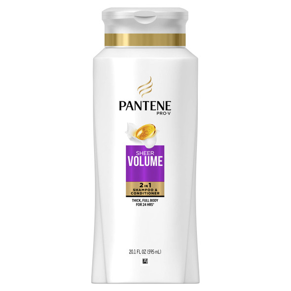 Pantene ProV Sheer Volume 2 In 1 Shampoo & Conditioner 20.1 Fl Oz