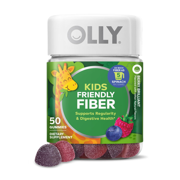 Olly Kids Friendly Fiber Gummy Digestion Support Dietary Fiber 50 Count