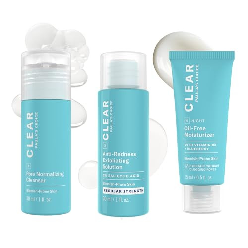 PaulaS Choice Clear Regular Strength Acne Travel Kit 3Piece Set