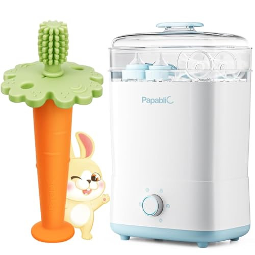 Papablic Baby Toothbrush Teether And Baby Bottle Sterilizer And Dryer Pro