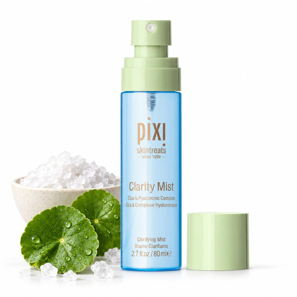 Pixi Beauty Face Mist For AcneProne Skin Clarity Mist Clarifying Spray Reduces Breakouts & Excess Oil Smooths Texture With Salicylic Acid & Niacinamide Gentle AlcoholFree 2.7 Fl Oz