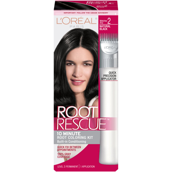 L'Oral Paris Root Rescue Hair Color, 2 Natural Black