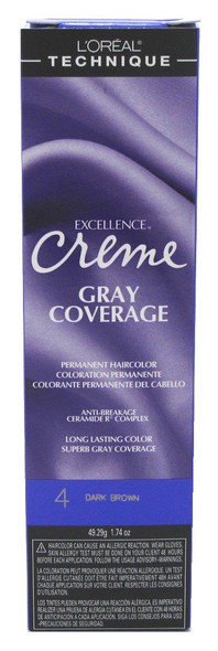 Loreal Excellence Creme Color #4 Dark Brown 1.74oz (6 Pack)