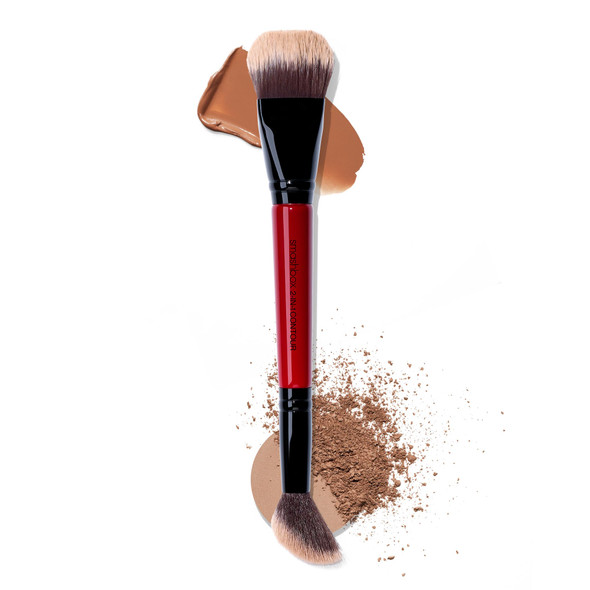 Smashbox 2In1 Contour Brush Sculpt & Blend DualEnded Makeup Brush For Shaping Contouring + Highlighting