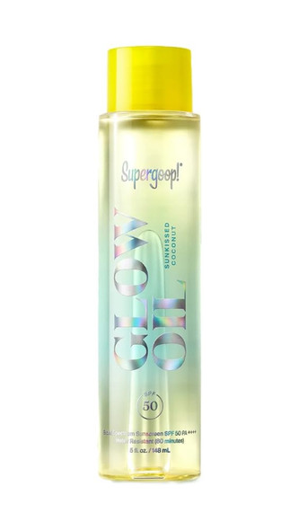 Supergoop Glow Oil Dry Body Sunscreen Spf 50 Sunkissed Coconut Whole Body Application Avobenzone 5 Fl Oz