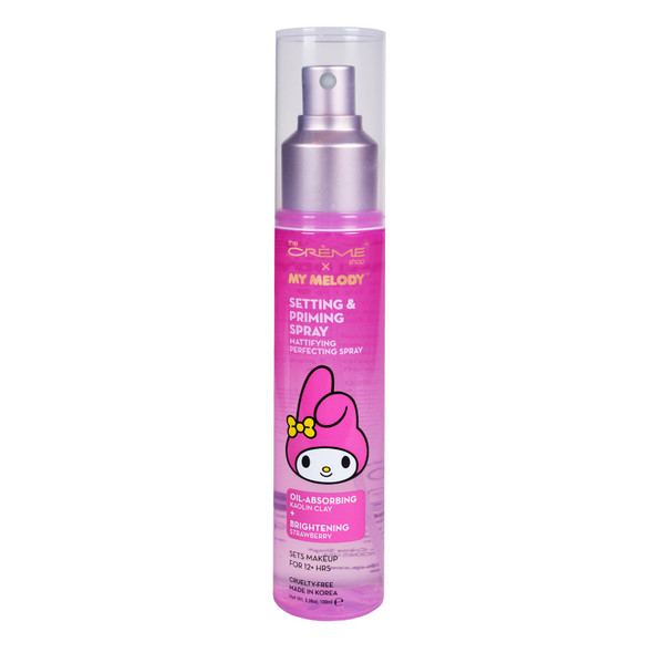 The Creme Shop 12Hour LongLasting Setting & Priming Spray With Kaolin Clay And Strawberry Extracts OilAbsorbing And Brightening Makeup Mist
