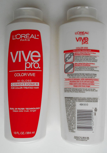 L'oreal Paris Vive Pro Color Vive Hi-gloss Conditioner for Color Treated Hair 2-pack