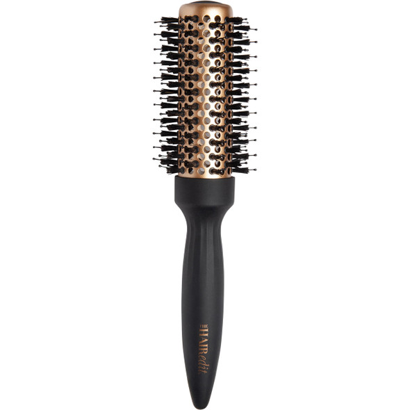 The Hair Edit Blow Dry & Shine Boar & Nylon Vented Round Brush Black