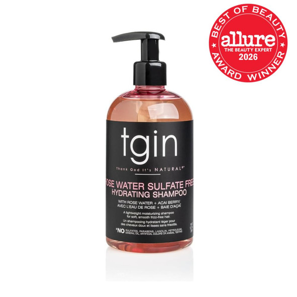 Thank God ItS Natural Tgin Rose Water SulfateFree Hydrating Shampoo Soft & FrizzFree Strands