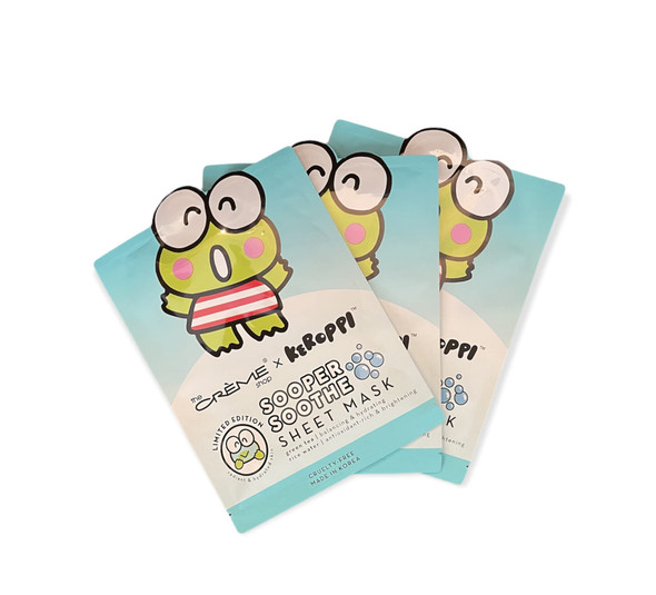 The Creme Shop X Keroppi Sooper Soothe Sheet Mask Limited Edition 3Pack