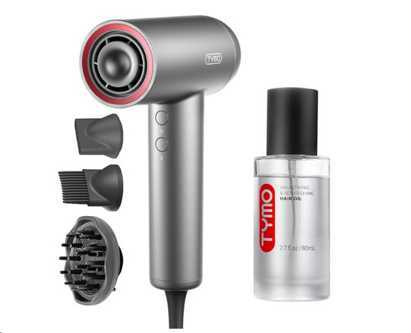Tymo Hair Dryer With Diffuser + Tymo Weightless Hair Oil