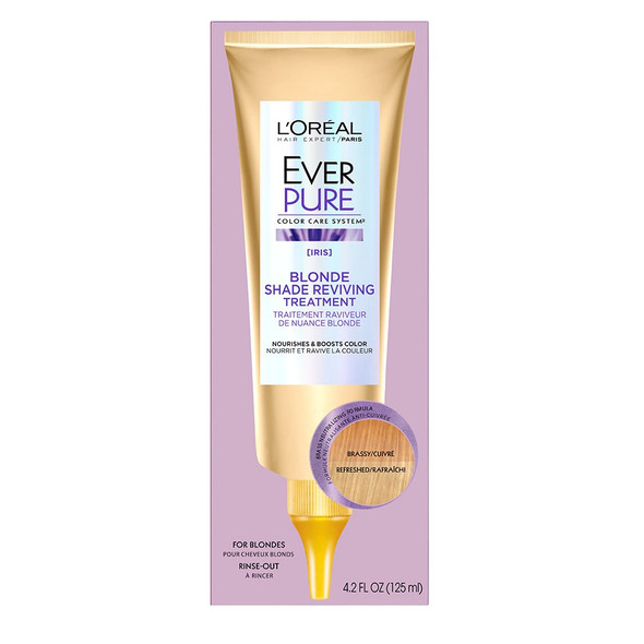 L'Oreal Paris EverPure Blonde Shade Reviving Treatment Sulfate Free, with Iris, 4.2 Fl; Oz