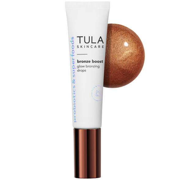 Tula Skin Care Bronze Boost Glow Bronzing Drops Provides Natural Glow Evens Skin Tone Plumps And Hydrates Skin Contains Niacinamide Hyaluronic Acid And Green Tea 1 Fl Oz.