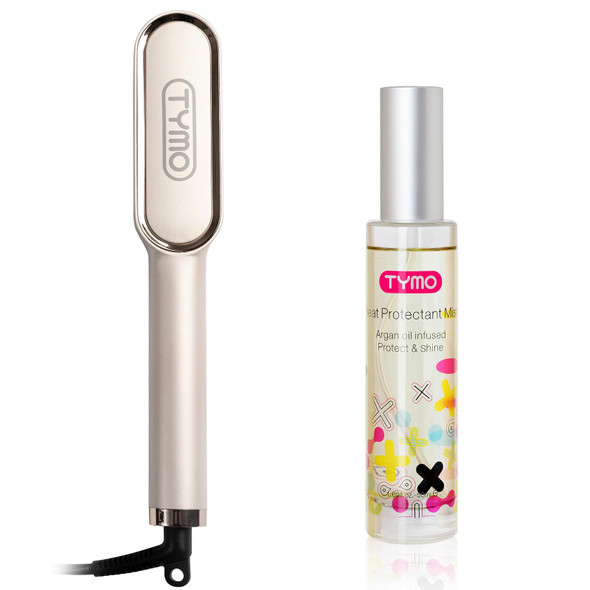 Tymo Heat Protectant Spray + Ring Hair Straightener Brush
