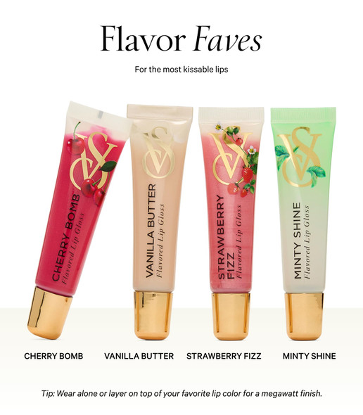 VictoriaS Secret 4 Piece Flavor Favorites Lip Gloss Set