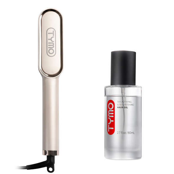 Tymo Ring Hair Straightener Brush + Tymo Weightless Hair Oil